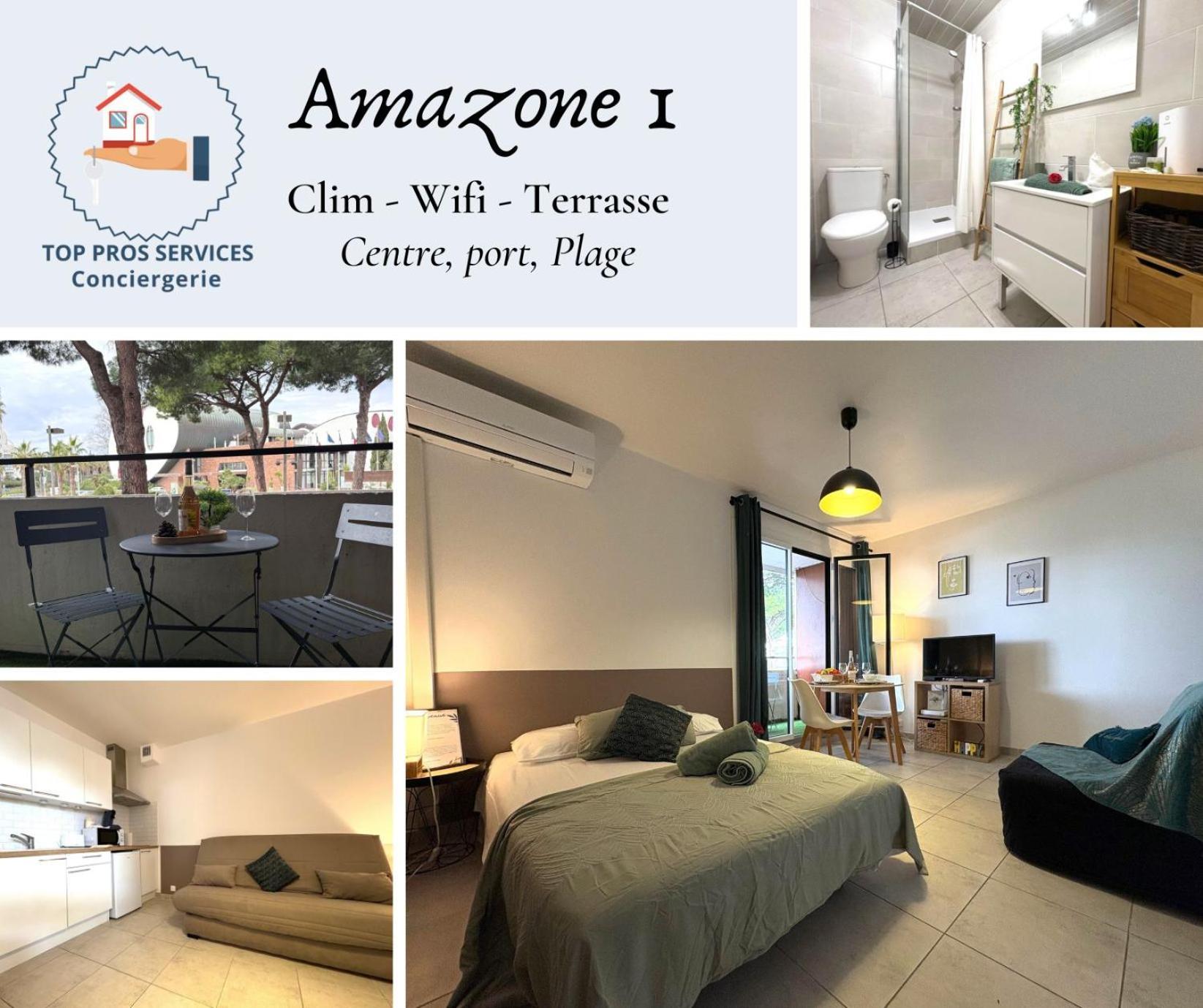 L'Amazone Studio Plein Centre Plages A 2Min Clim Wifi Sur Le Port - Top Prosconciergerie- La Grande-Motte Zewnętrze zdjęcie
